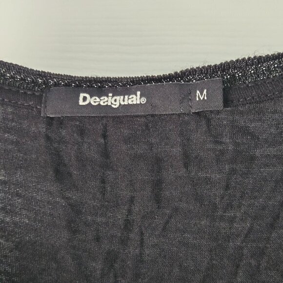 Desigual Mixed Media Tunic Tank Top Size M - Picture 6 of 6